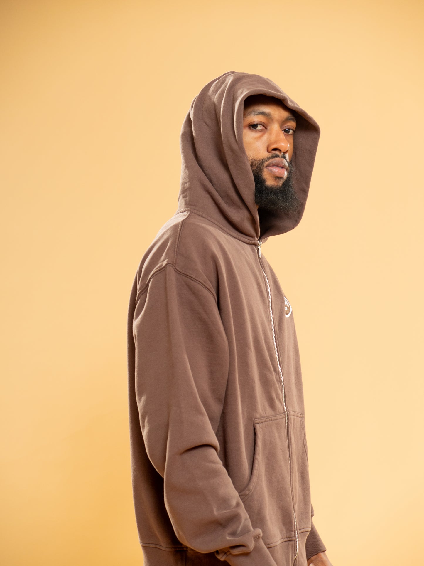 Mocha Kwenda Full-Zip Hoodie