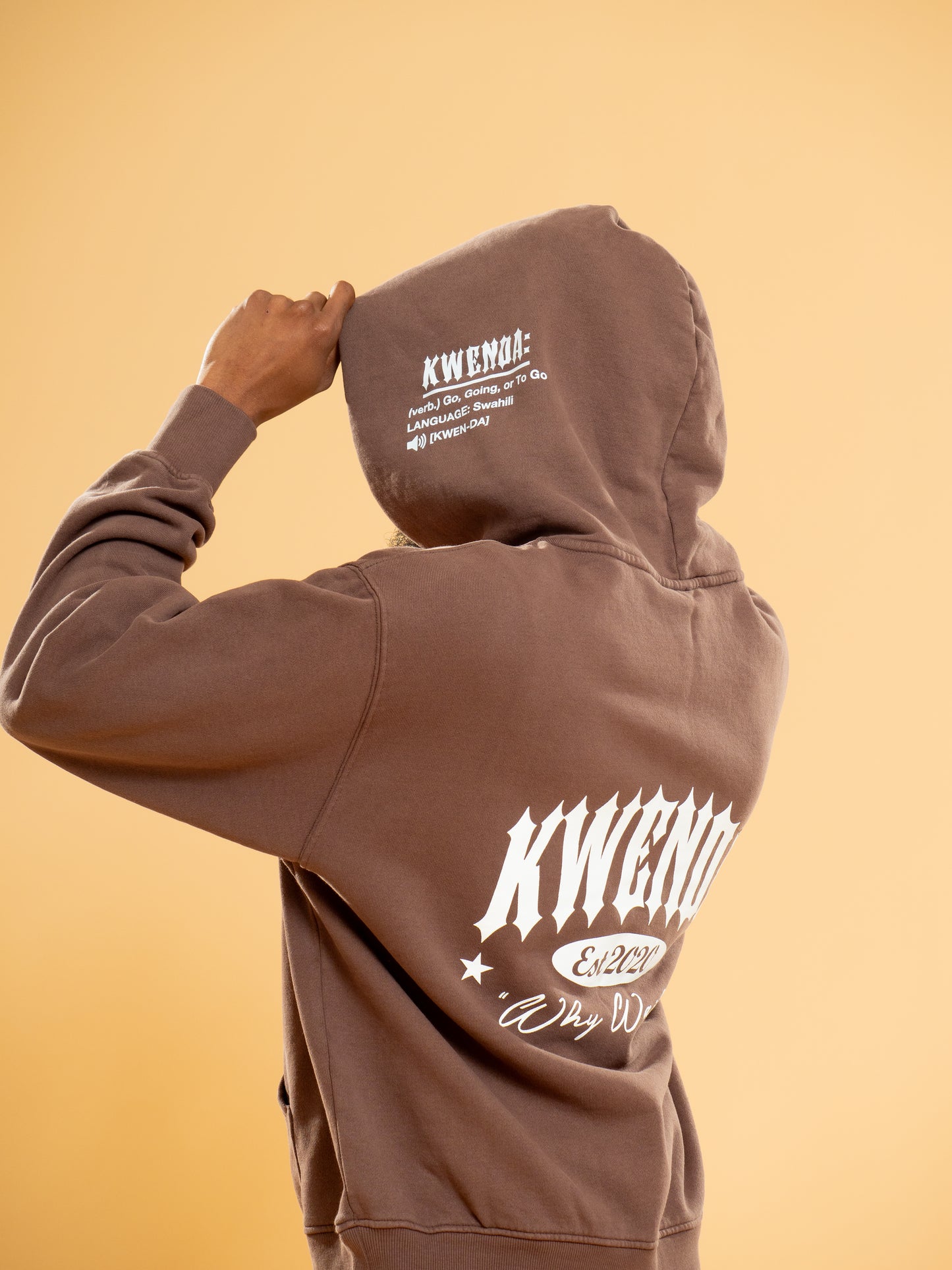 Mocha Kwenda Full-Zip Hoodie